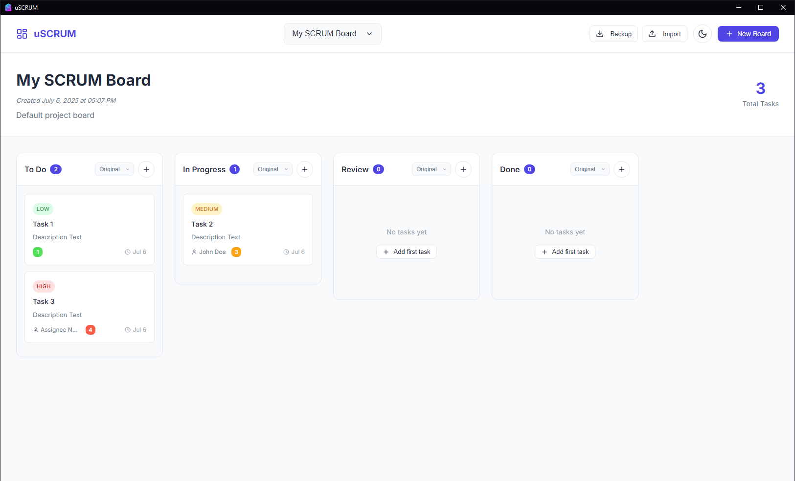 uSCRUM light mode